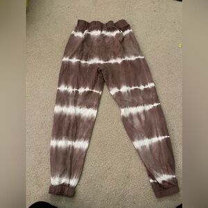 Brown & white joggers